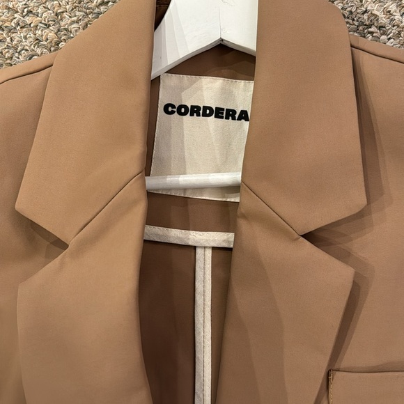CORDERA 
Oversized Rain Blazer Jacket | Camel - Picture 7 of 11